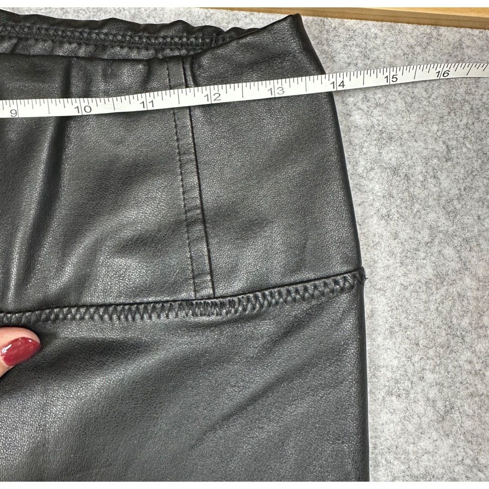 BP Vegan Leather Leggings High-Rise Ankle Length Solid Black Women's Size Small - Picture 6 of 11